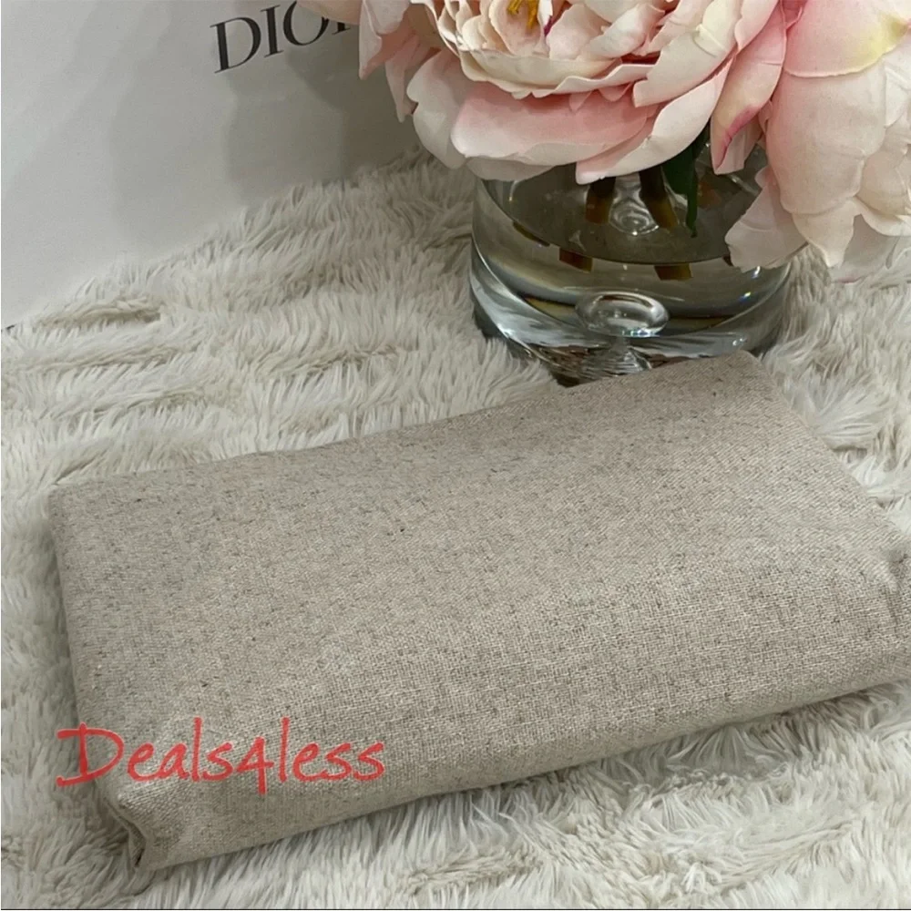 Dior Pouch Cosmetic Bag Travel Case Clutch Haute Couture Flowers Canvas NEW